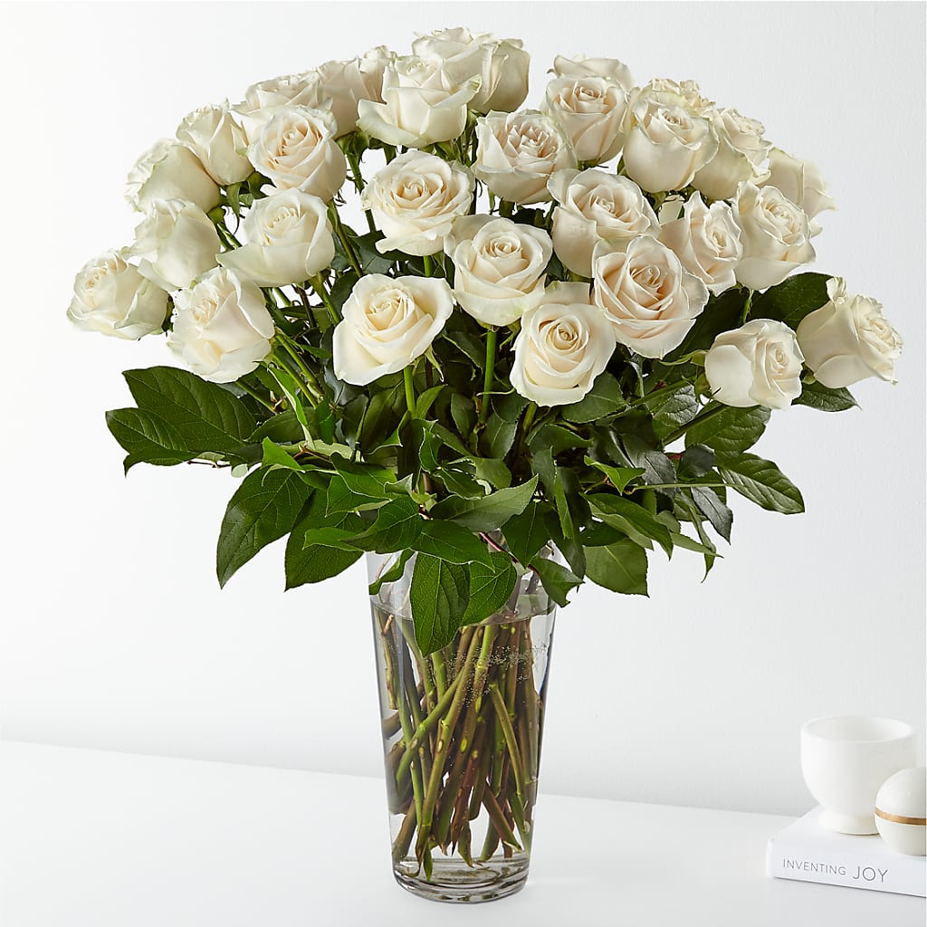 Long Stem White Rose Bouquet – Secret Garden Atx, Hutto TX