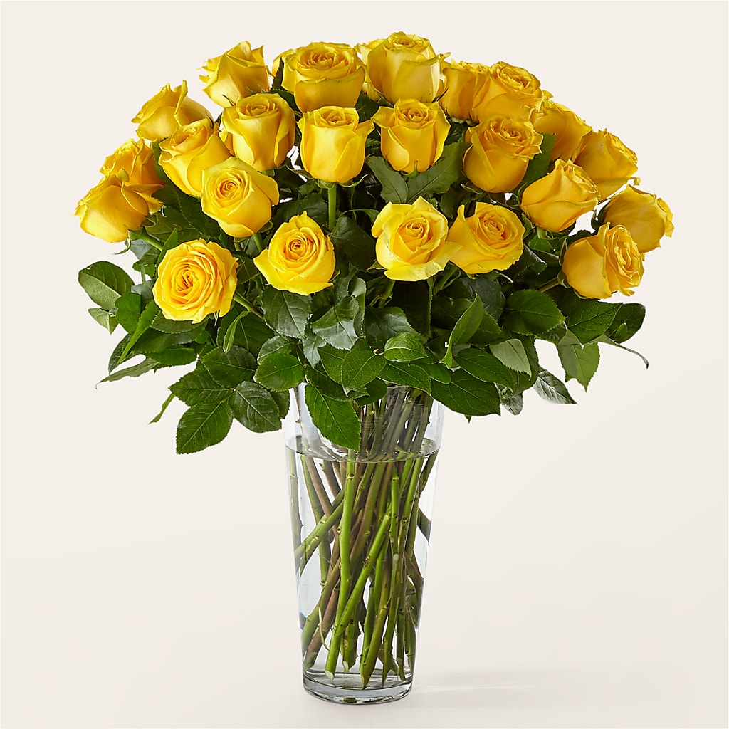 Long Stem Yellow Rose Bouquet – Secret Garden Atx, Hutto TX