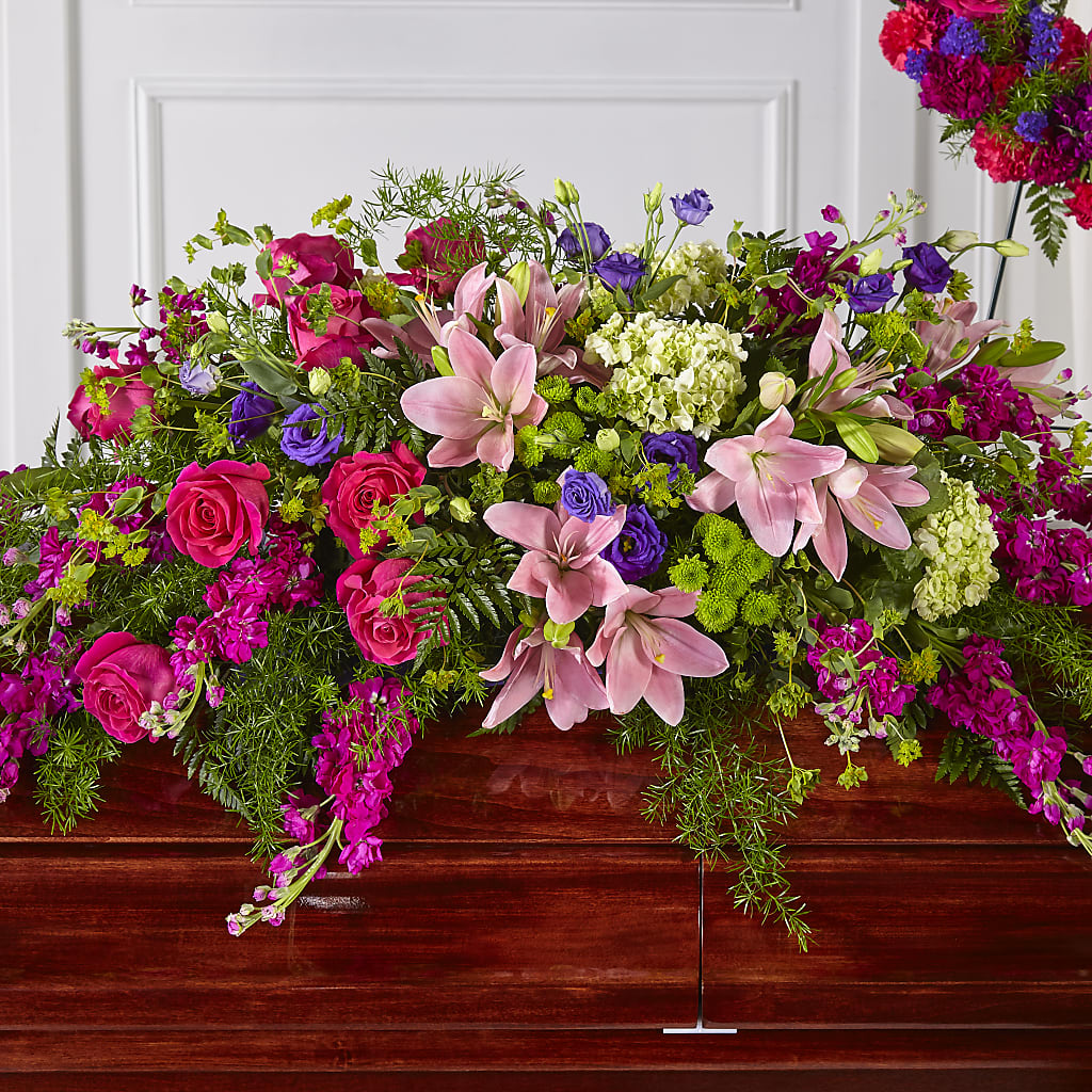 Radiant Tribute Casket Spray – Secret Garden Atx, Hutto TX