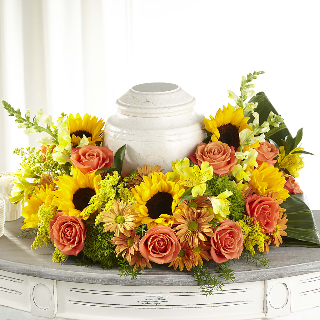 Faithful Sunflower Cremation Adornment – Secret Garden Atx, Hutto TX