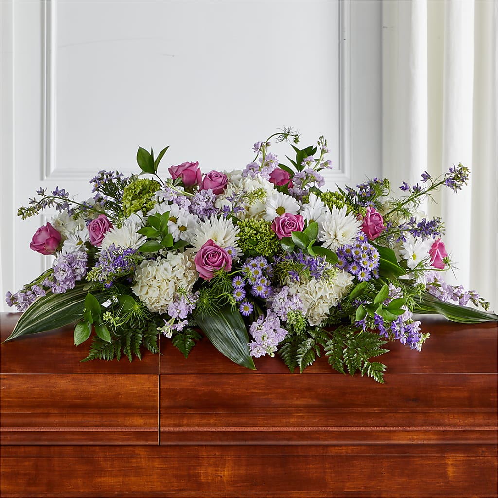 Meadows of Serenity Casket Spray – Secret Garden Atx, Hutto TX