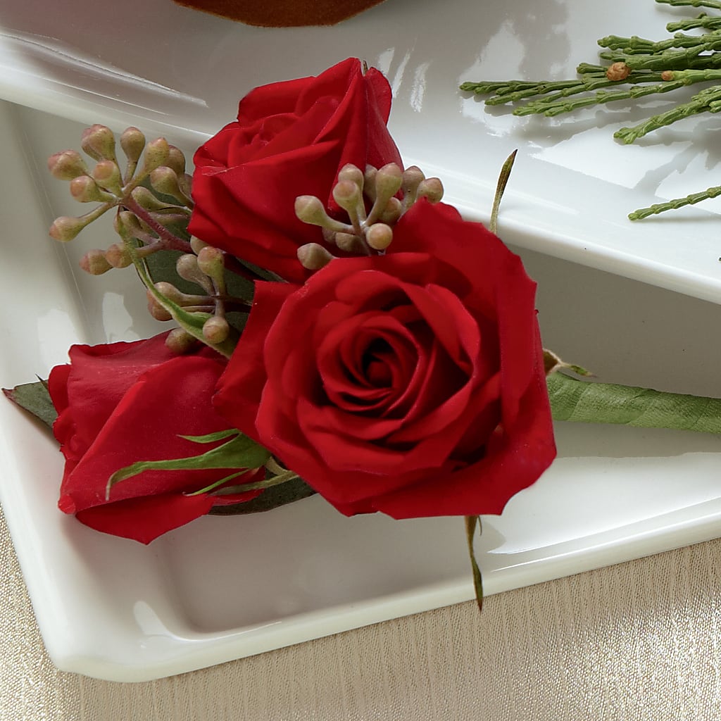 Red Spray Rose Boutonniere – Secret Garden Atx, Hutto TX