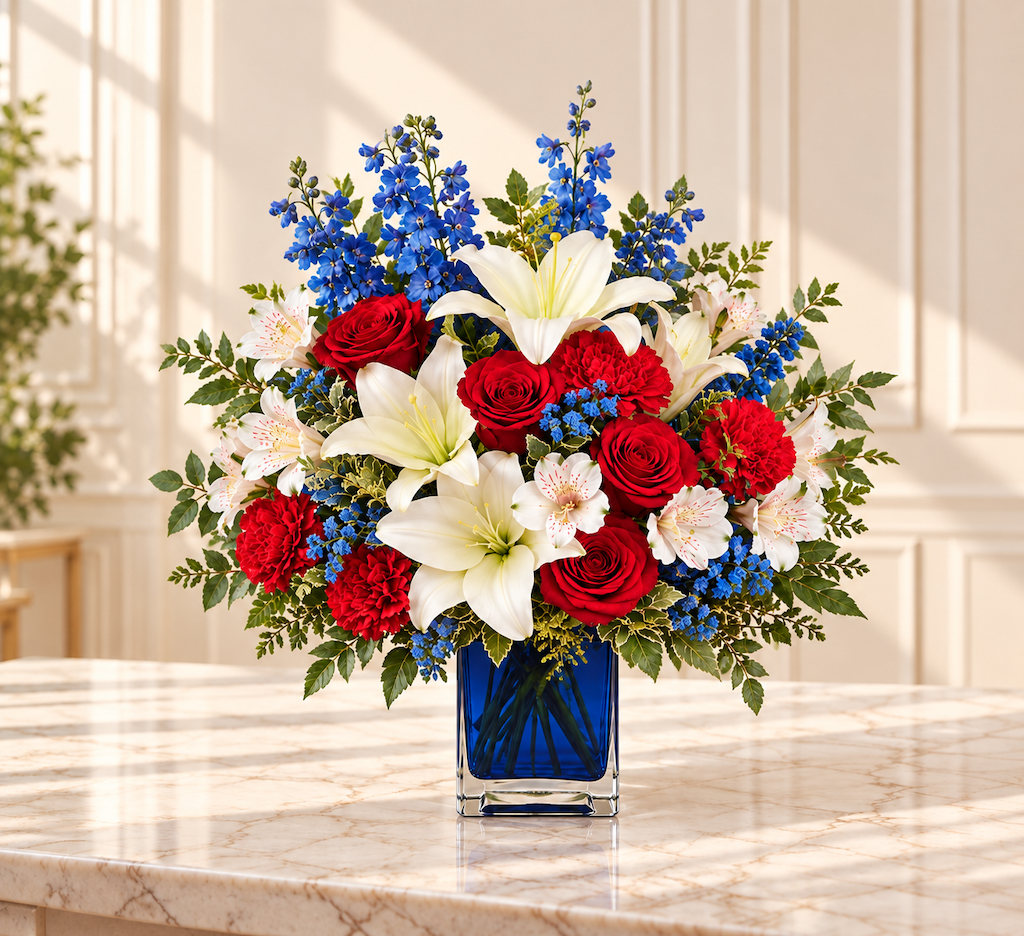 Liberty & Honor Patriotic Floral Arrangement