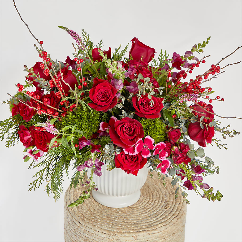 Big Red Bow Bouquet –  Secret Garden Atx, Hutto TX