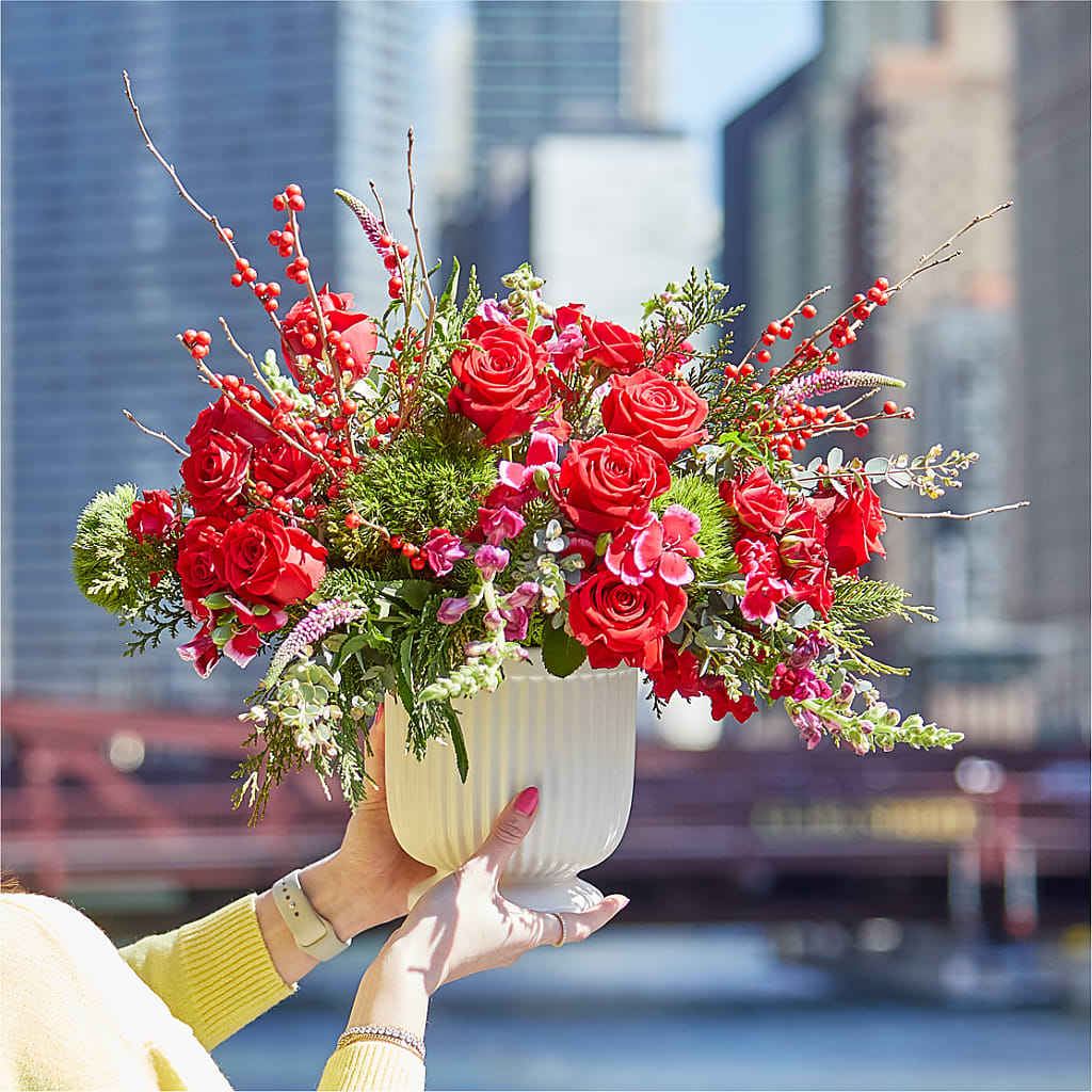 Big Red Bow Bouquet –  Secret Garden Atx, Hutto TX