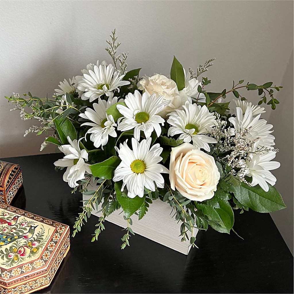 Fresh Linen Box Bouquet –  Secret Garden Atx, Hutto TX