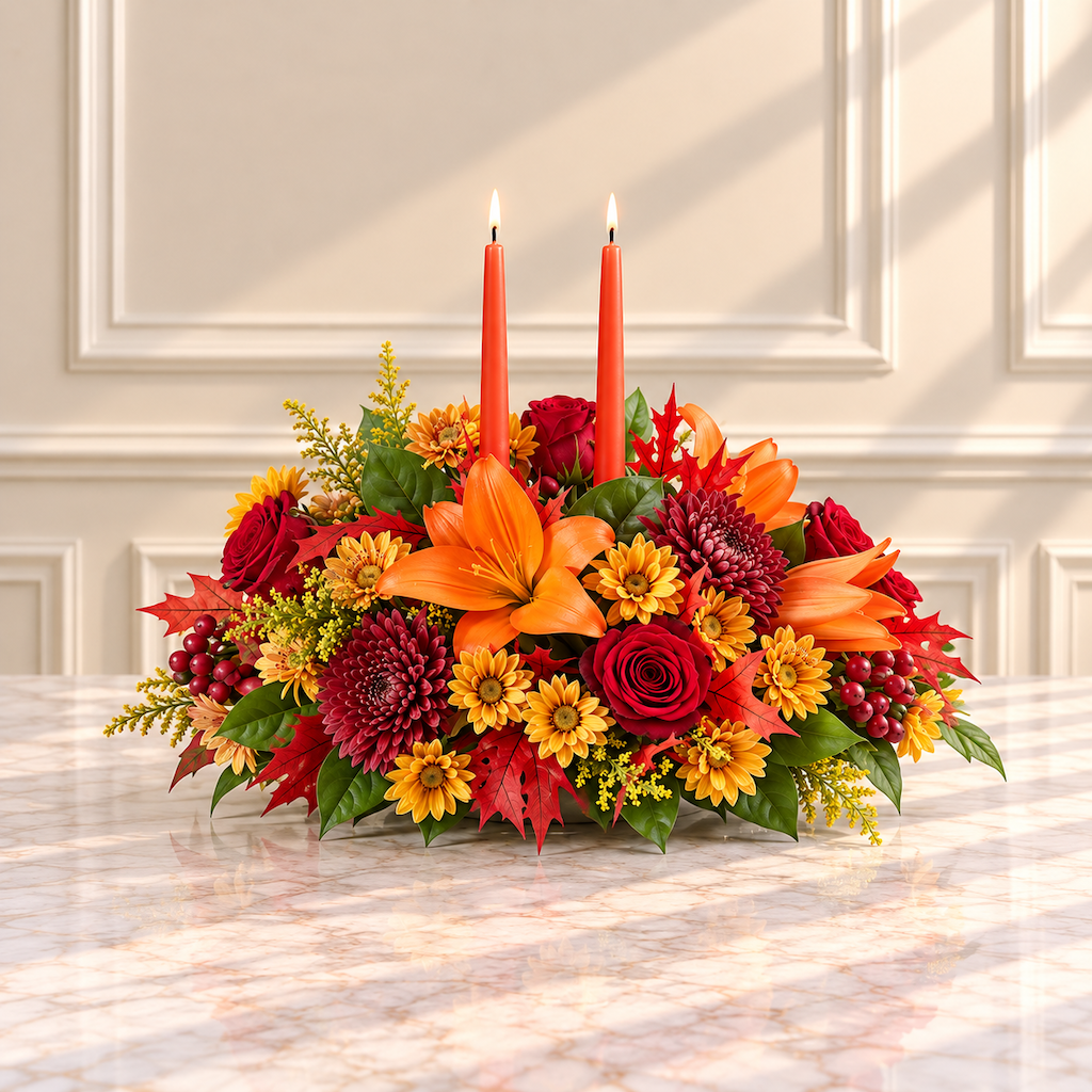 Autumn Ember Candlelight Centerpiece