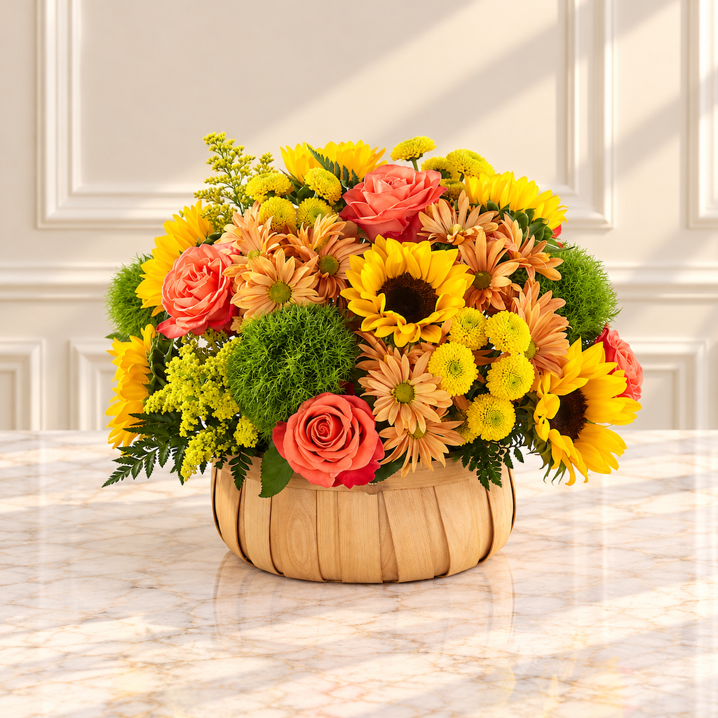 Golden Autumn Garden Basket