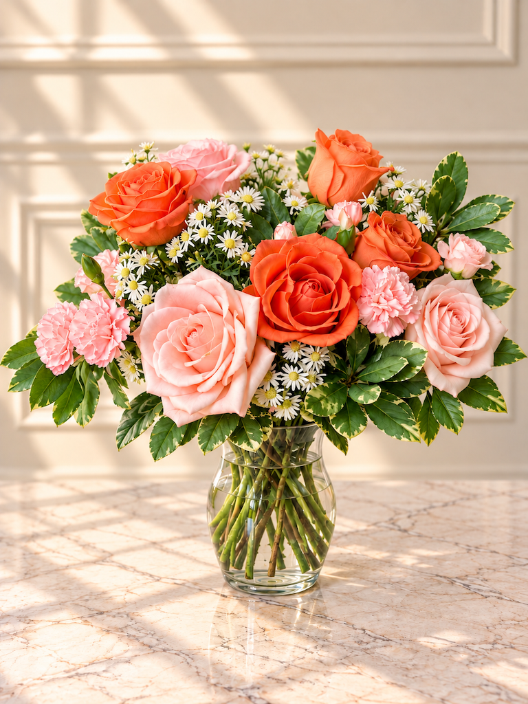 Coral Blush Elegance