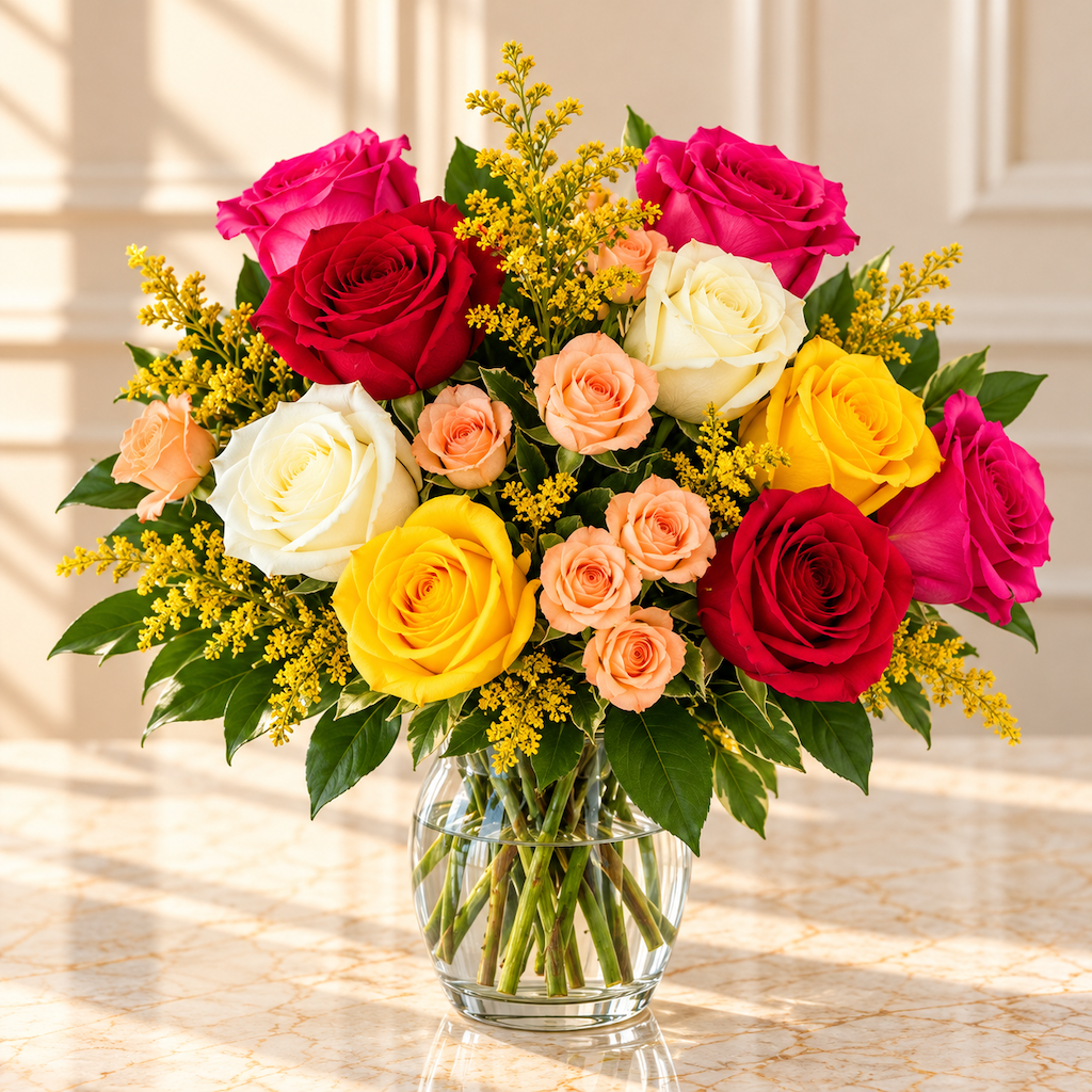 Rainbow Roses