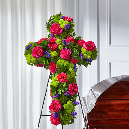 Tribute Rose Floral Cross –  Secret Garden Atx, Hutto TX