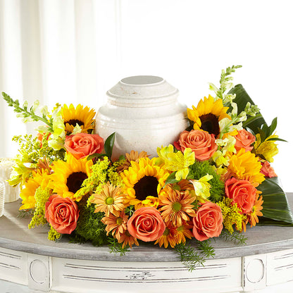 Faithful Sunflower Cremation Adornment –  Secret Garden Atx, Hutto TX