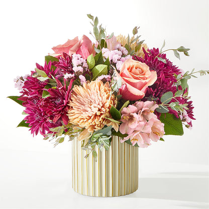 Berry Cobbler Bouquet with Ivory Vase –  Secret Garden Atx, Hutto TX