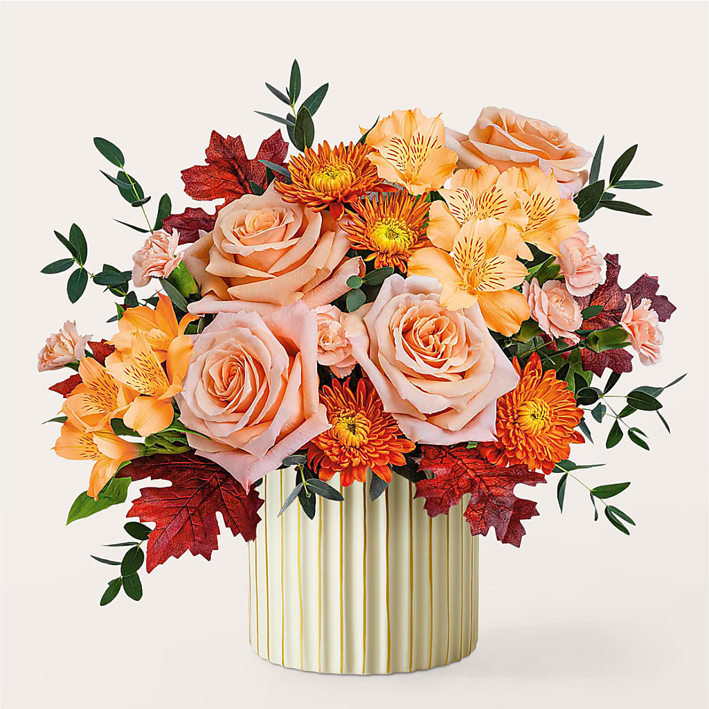 Spiced Latte Bouquet with Ivory Vase –  Secret Garden Atx, Hutto TX