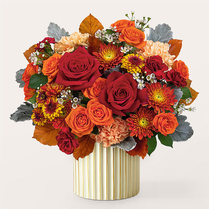 Merlot Bouquet with Ivory Vase –  Secret Garden Atx, Hutto TX