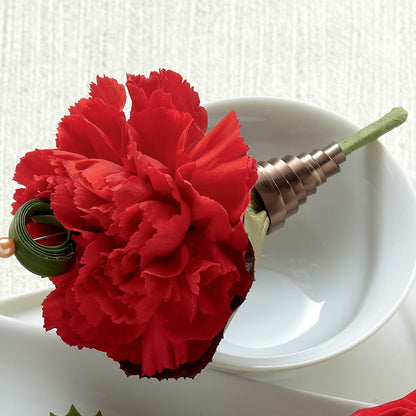 Red Carnation Boutonniere –  Secret Garden Atx, Hutto TX